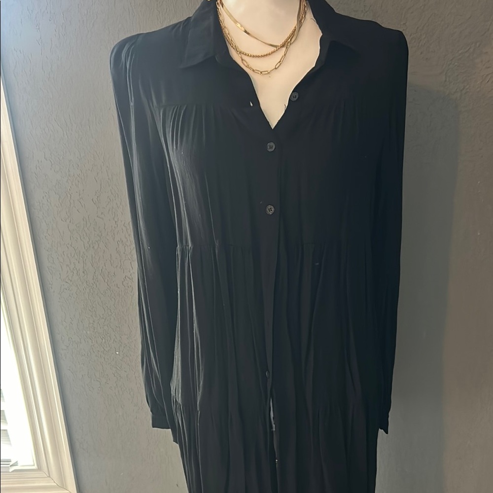Black Button-Up Dress
